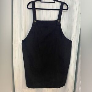 SHEIN Black Mini Jumped Dress with Button Straps